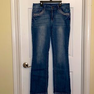 Wired Heart, light wash, boot cut jeans, size 12